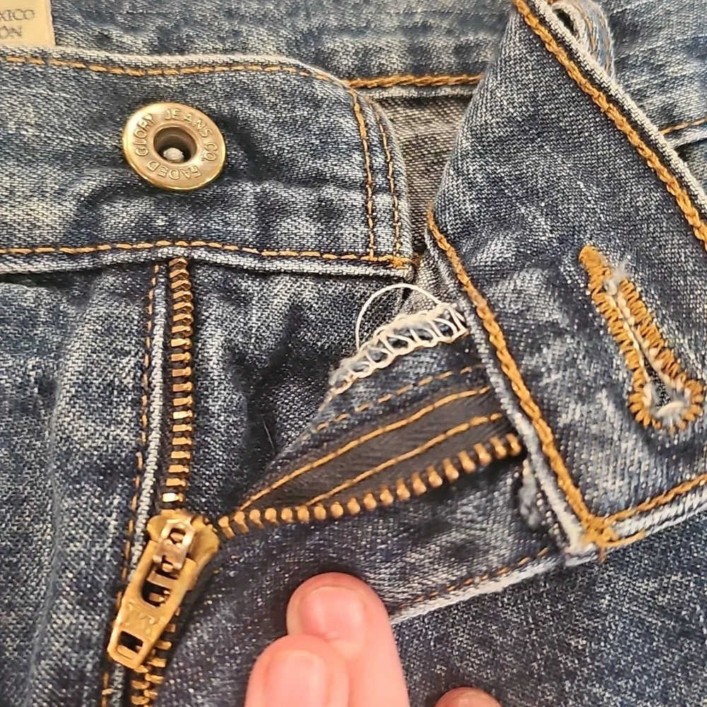 M Blue Jean Shorts Sz Waist 36 - Picture 4 of 5